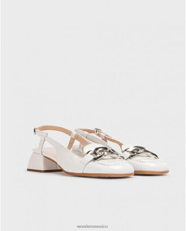 Wonders sandalia maxine blanco roto calzado mujer 022RR103