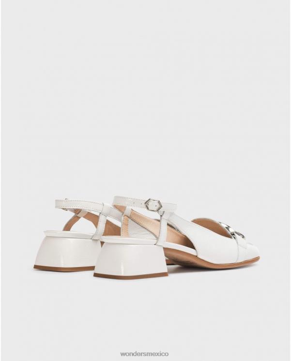Wonders sandalia maxine blanco roto calzado mujer 022RR103