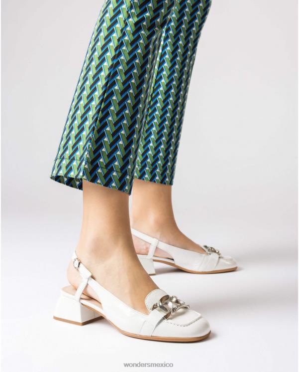 Wonders sandalia maxine blanco roto calzado mujer 022RR103