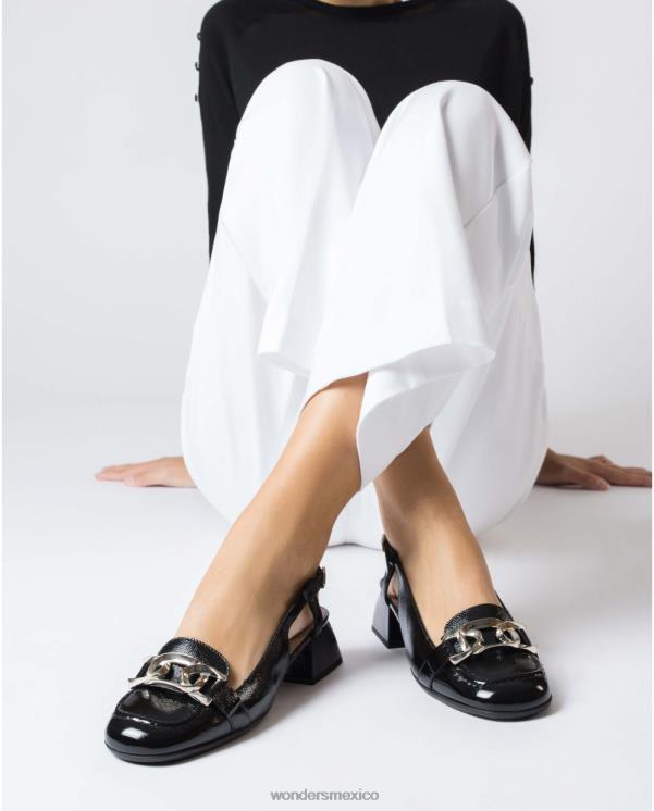 Wonders sandalia maxine negra calzado mujer 022RR102
