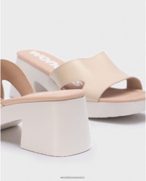 Wonders sandalia motel beige natural calzado mujer 022RR169