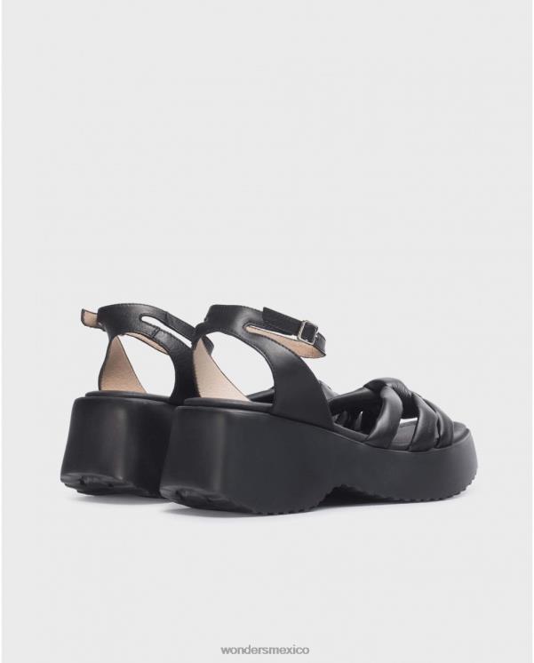 Wonders sandalia negra blackvega calzado mujer 022RR255