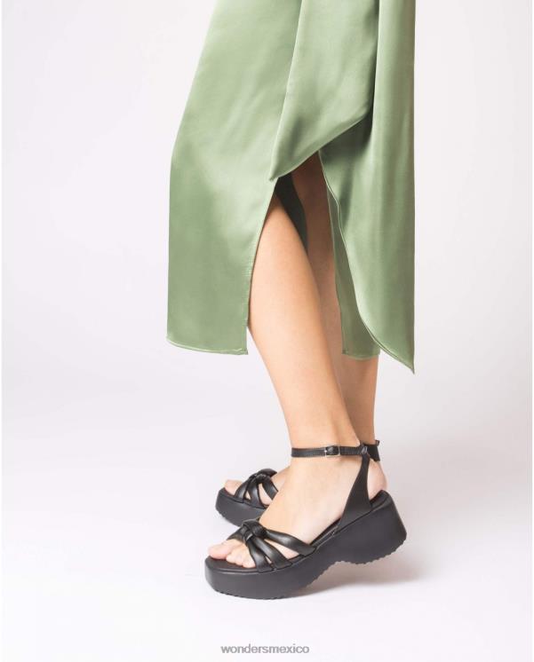 Wonders sandalia negra blackvega calzado mujer 022RR255