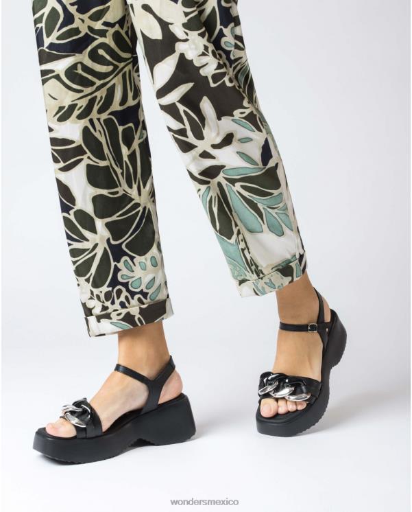 Wonders sandalia negra claire negra calzado mujer 022RR5