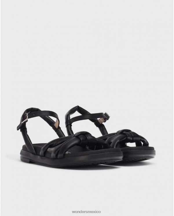 Wonders sandalia negra elsa negra calzado mujer 022RR122