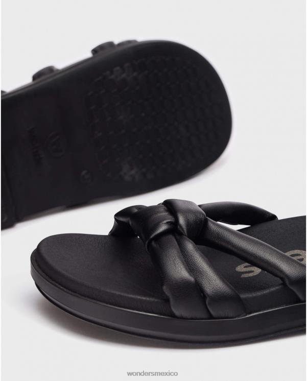 Wonders sandalia negra elsa negra calzado mujer 022RR122