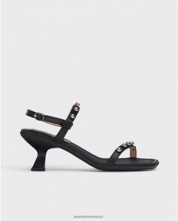 Wonders sandalia negra geno negra calzado mujer 022RR346