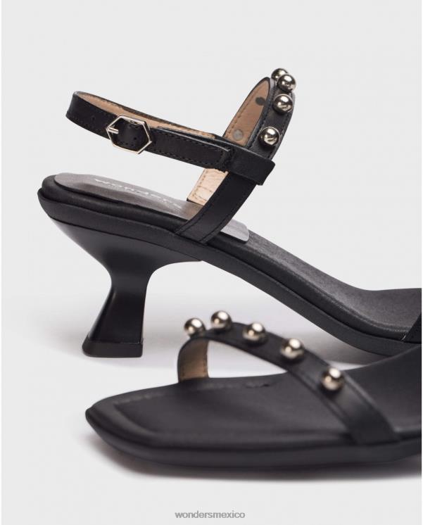 Wonders sandalia negra geno negra calzado mujer 022RR346