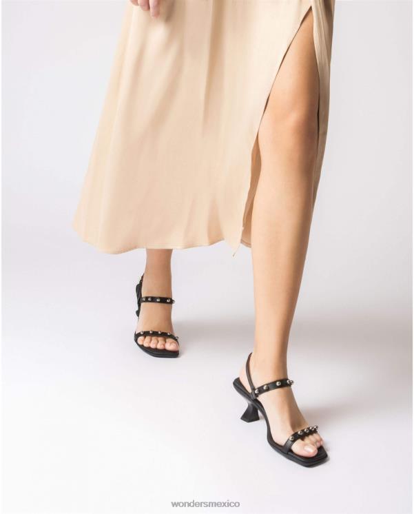 Wonders sandalia negra geno negra calzado mujer 022RR346