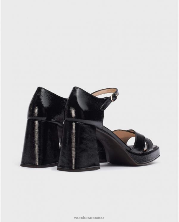 Wonders sandalia negra julia negra calzado mujer 022RR17