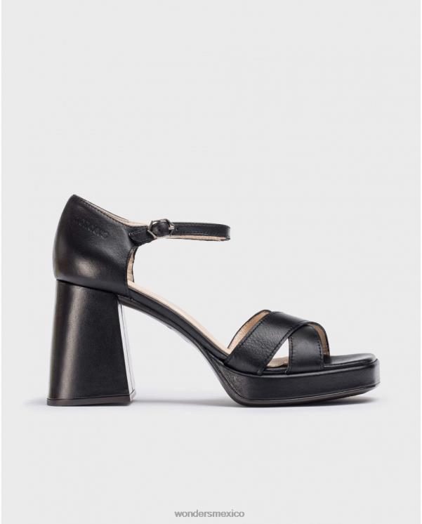 Wonders sandalia negra julia negra calzado mujer 022RR197