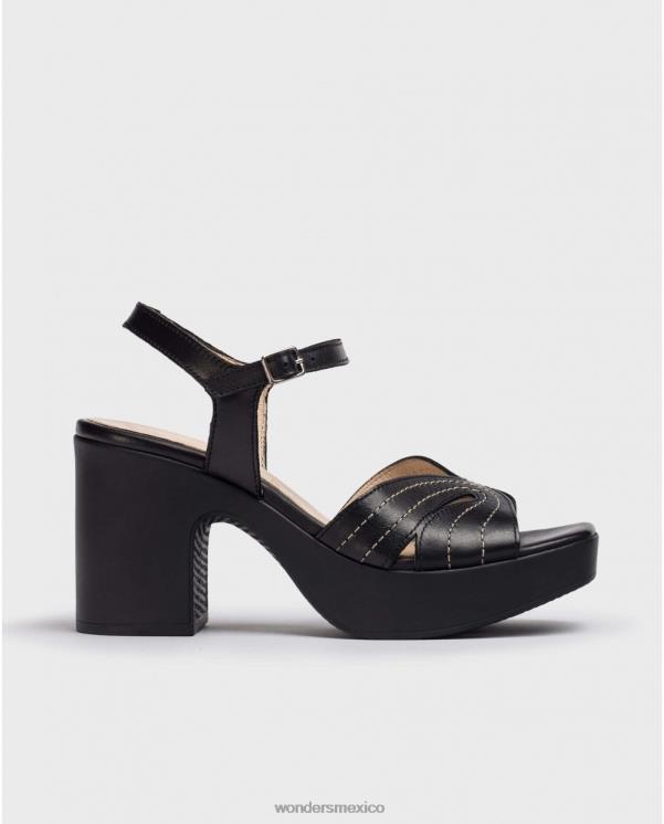 Wonders sandalia negra lexi negra calzado mujer 022RR116