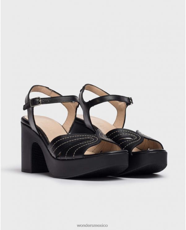 Wonders sandalia negra lexi negra calzado mujer 022RR116