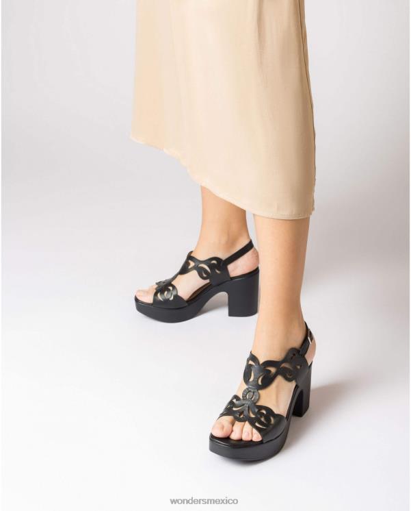 Wonders sandalia negra lexi negra calzado mujer 022RR283