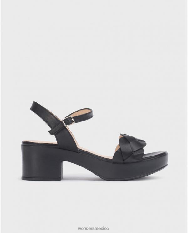 Wonders sandalia negra luna negra calzado mujer 022RR244