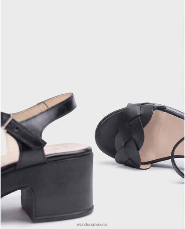 Wonders sandalia negra luna negra calzado mujer 022RR244