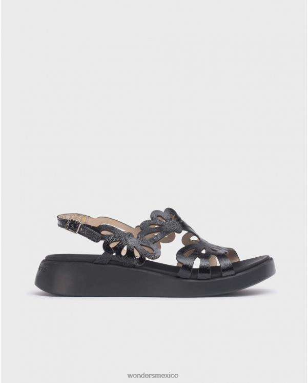 Wonders sandalia negra margarita negra calzado mujer 022RR39
