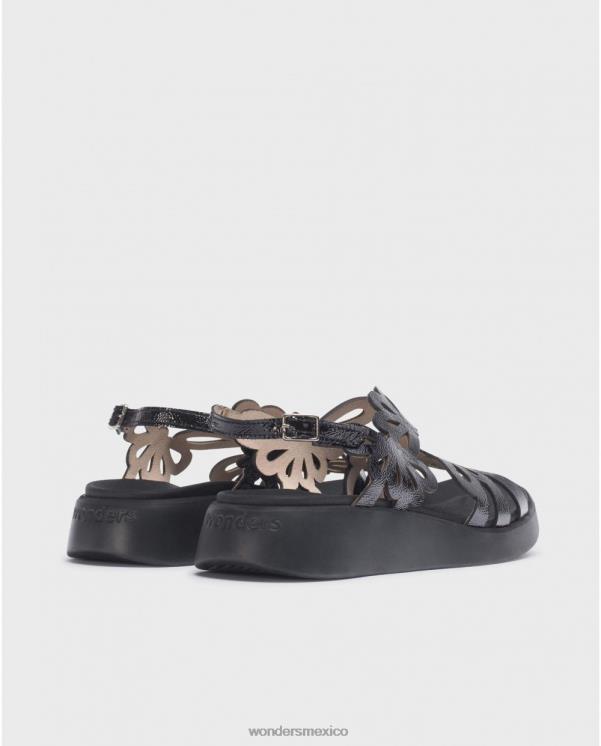 Wonders sandalia negra margarita negra calzado mujer 022RR39