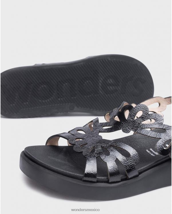 Wonders sandalia negra margarita negra calzado mujer 022RR39