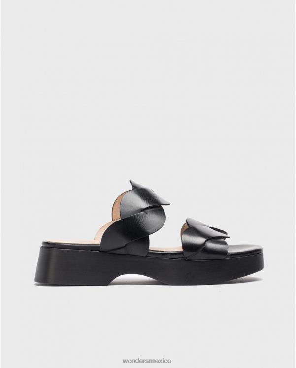 Wonders sandalia negra maui negra calzado mujer 022RR208