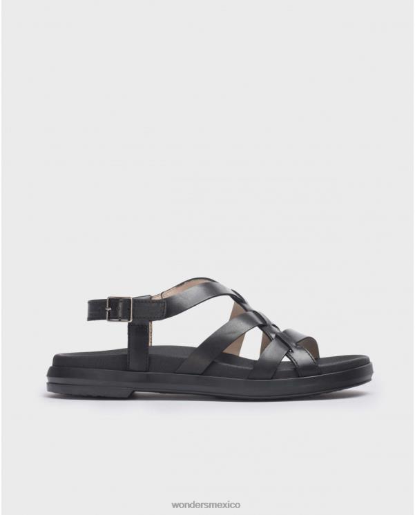 Wonders sandalia negra toni negra calzado mujer 022RR20