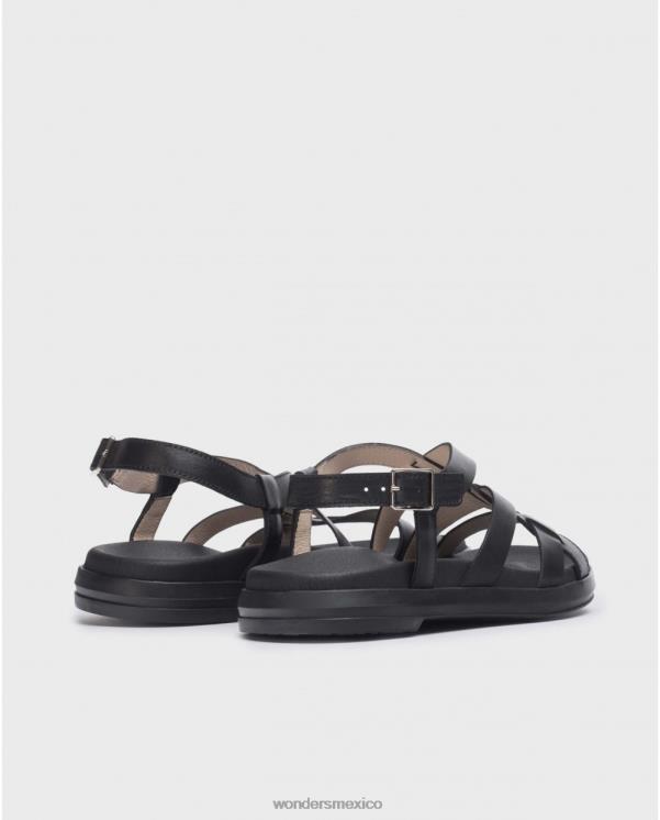 Wonders sandalia negra toni negra calzado mujer 022RR20