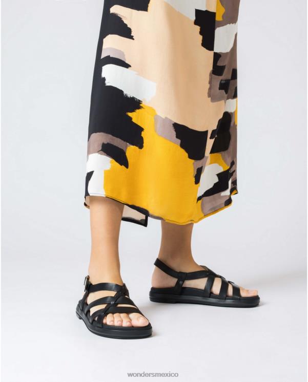 Wonders sandalia negra toni negra calzado mujer 022RR20