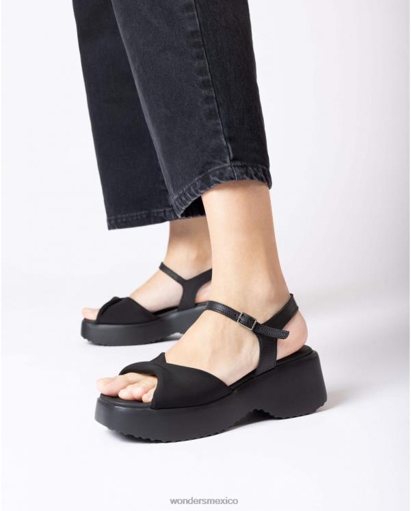 Wonders sandalia negro sauce negro calzado mujer 022RR306