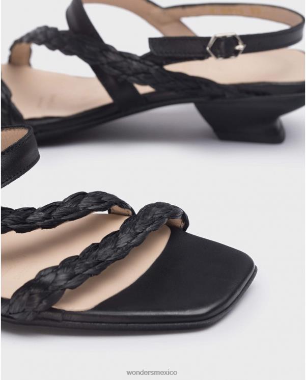 Wonders sandalia negro sol negro calzado mujer 022RR28