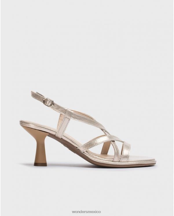 Wonders sandalia platino brillo platino calzado mujer 022RR59