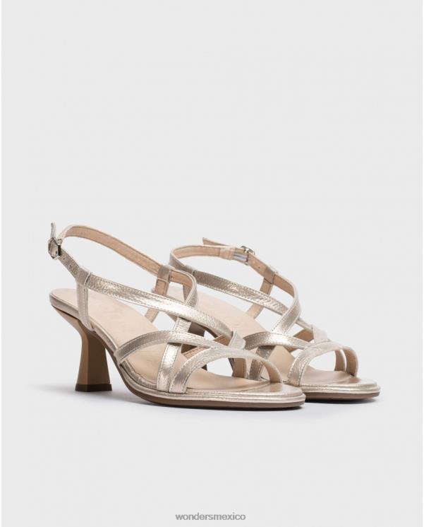 Wonders sandalia platino brillo platino calzado mujer 022RR59