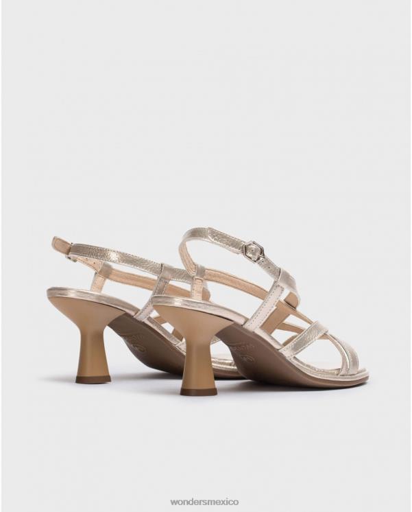 Wonders sandalia platino brillo platino calzado mujer 022RR59