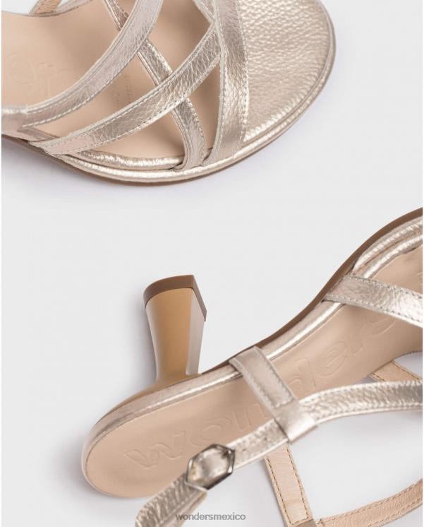 Wonders sandalia platino brillo platino calzado mujer 022RR59