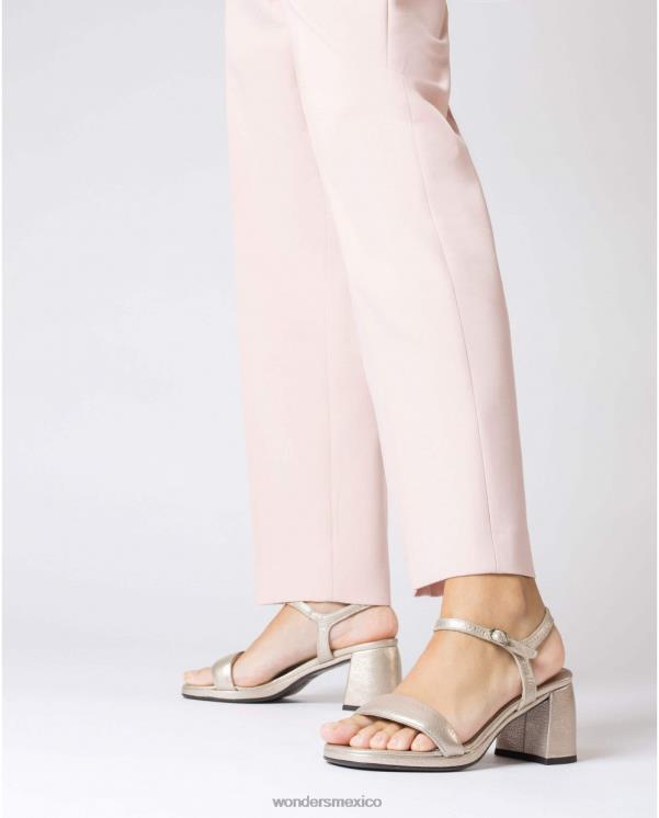 Wonders sandalia río platino oro calzado mujer 022RR60