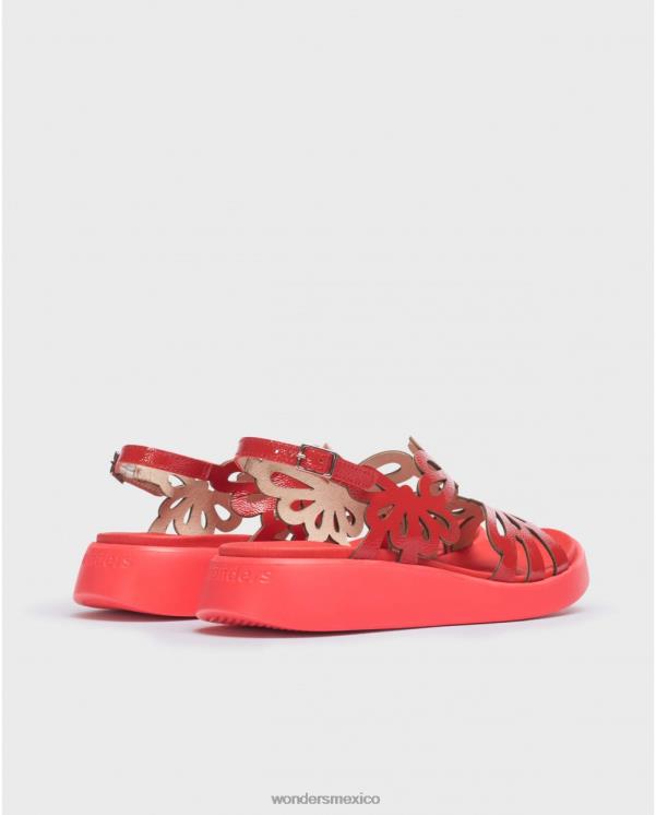 Wonders sandalia roja margarita roja calzado mujer 022RR40