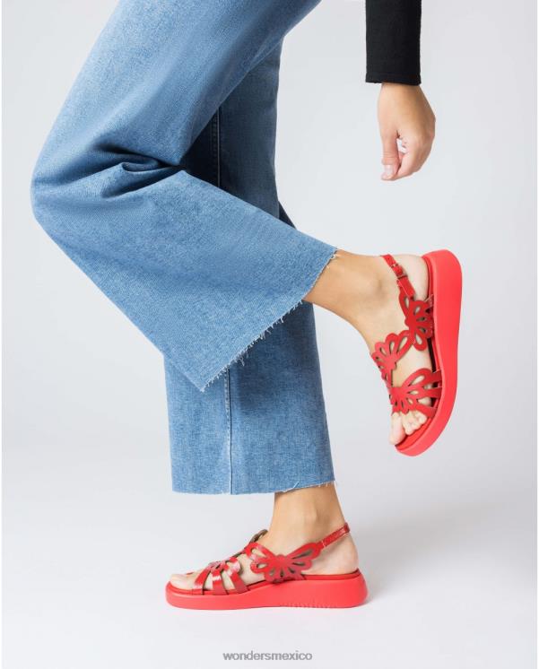 Wonders sandalia roja margarita roja calzado mujer 022RR40