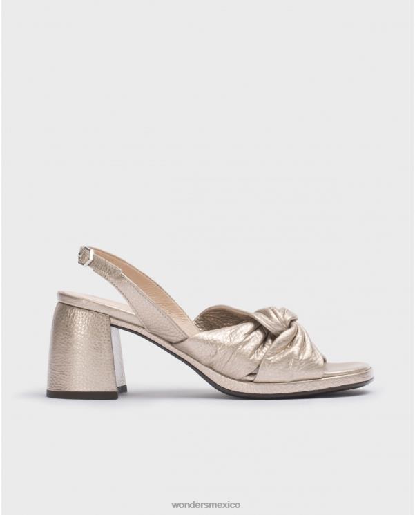 Wonders sandalia salvaje platino oro calzado mujer 022RR61