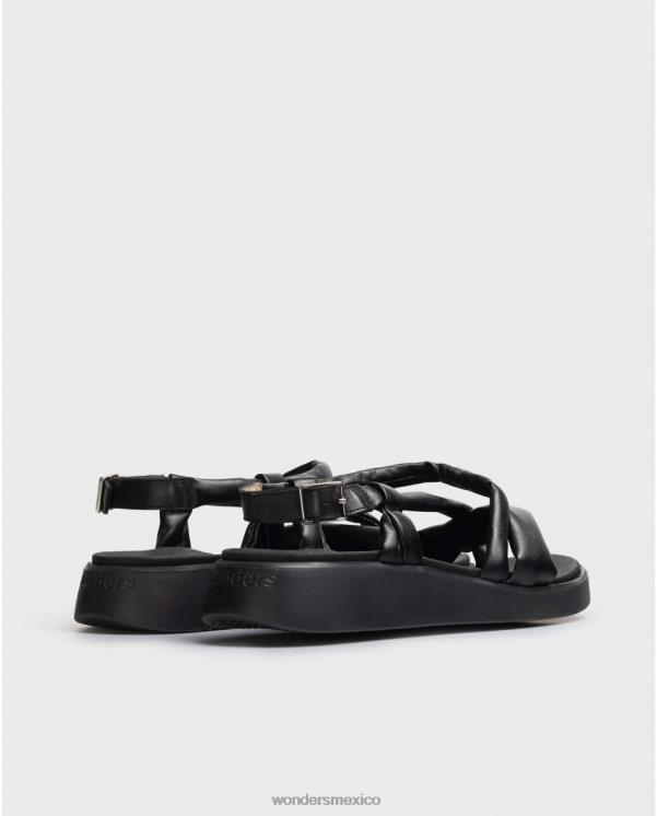 Wonders sandalia tubo negro negro calzado mujer 022RR22
