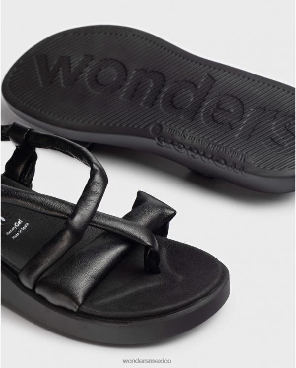Wonders sandalia tubo negro negro calzado mujer 022RR22