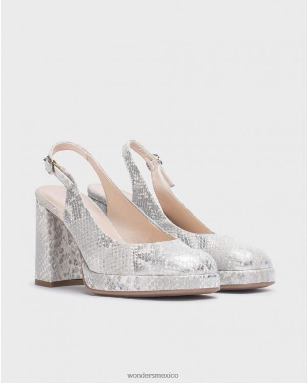 Wonders zapato lexi negro plata calzado mujer 022RR15