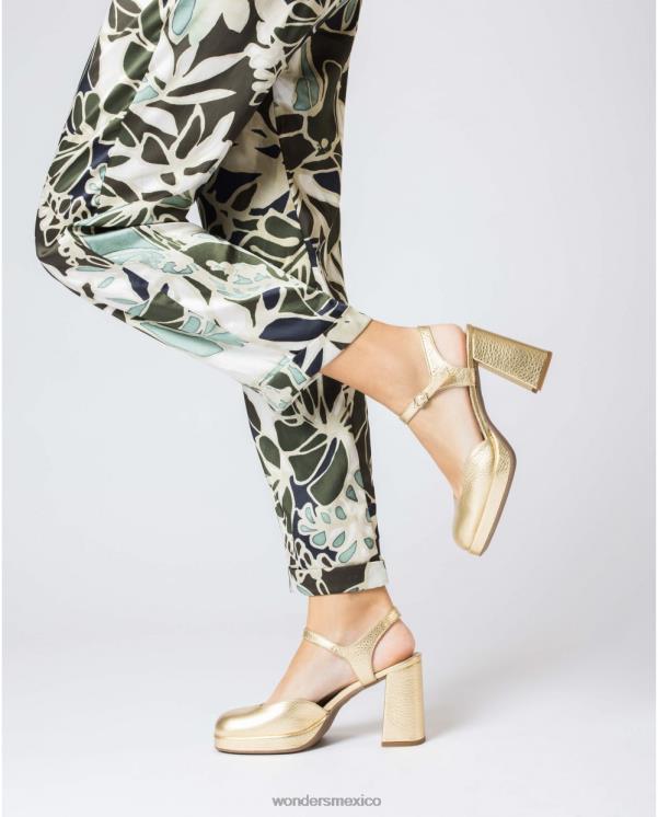 Wonders zapatos azul dorado calzado mujer 022RR50