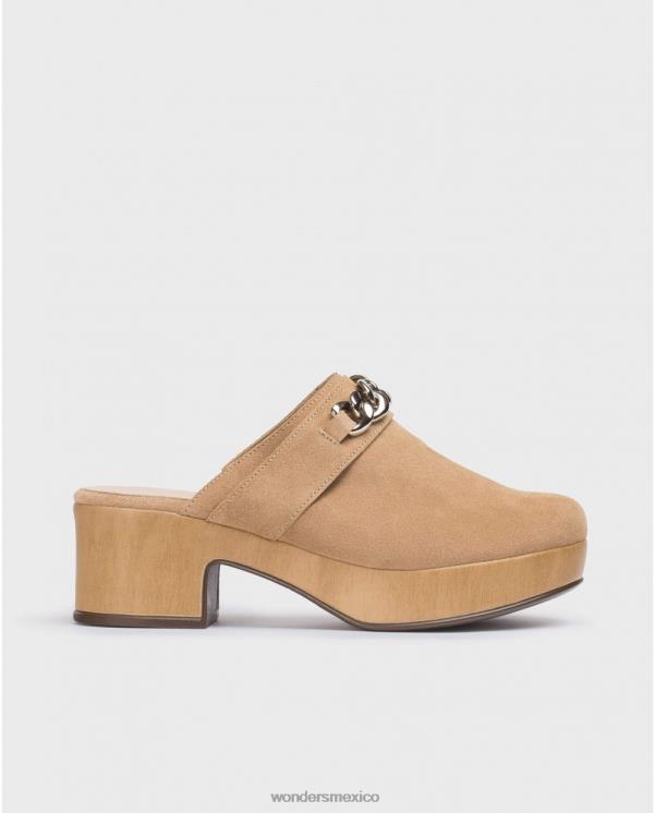 Wonders zueco diván marrón arena calzado mujer 022RR213