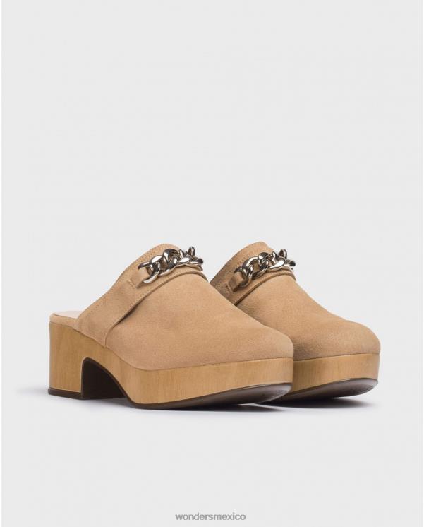 Wonders zueco diván marrón arena calzado mujer 022RR213
