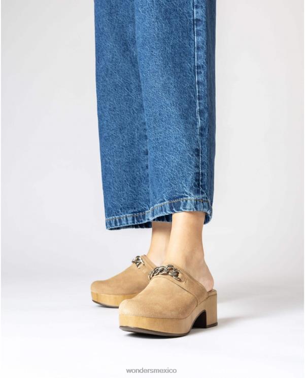 Wonders zueco diván marrón arena calzado mujer 022RR213