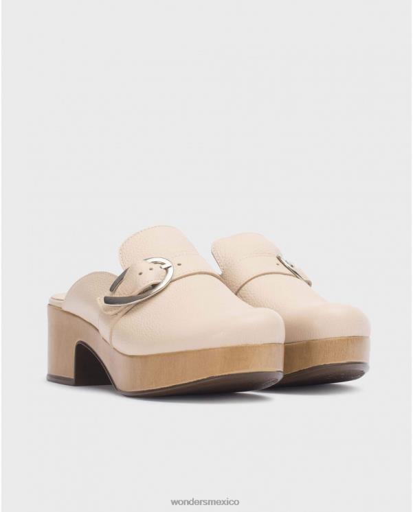 Wonders zueco lento beige natural calzado mujer 022RR259