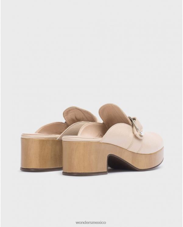 Wonders zueco lento beige natural calzado mujer 022RR259