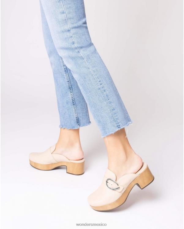 Wonders zueco lento beige natural calzado mujer 022RR259