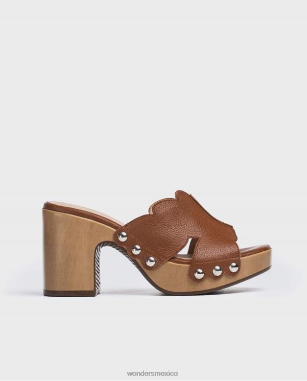 Wonders zueco plataforma cuero cuero calzado mujer 022RR410