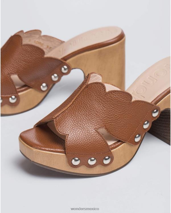 Wonders zueco plataforma cuero cuero calzado mujer 022RR410