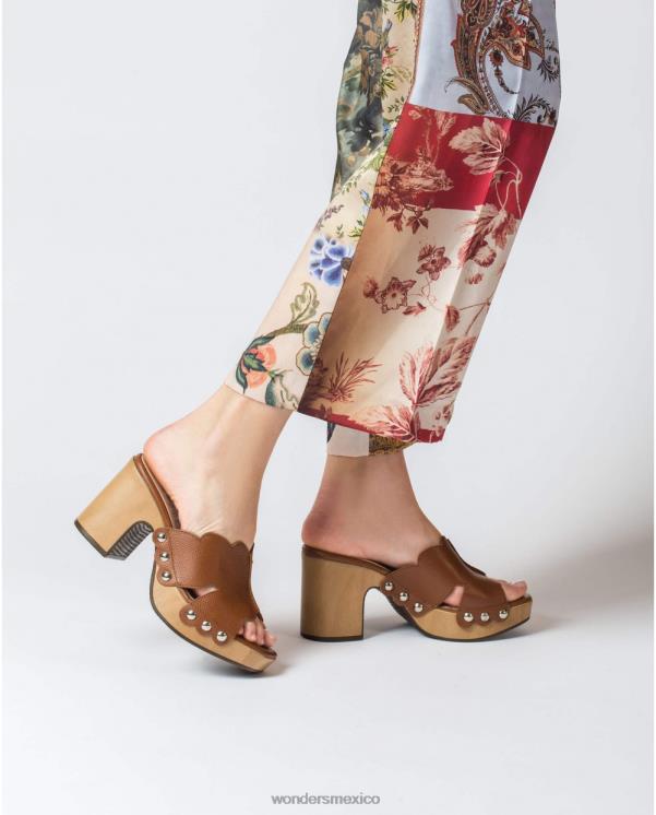 Wonders zueco plataforma cuero cuero calzado mujer 022RR410